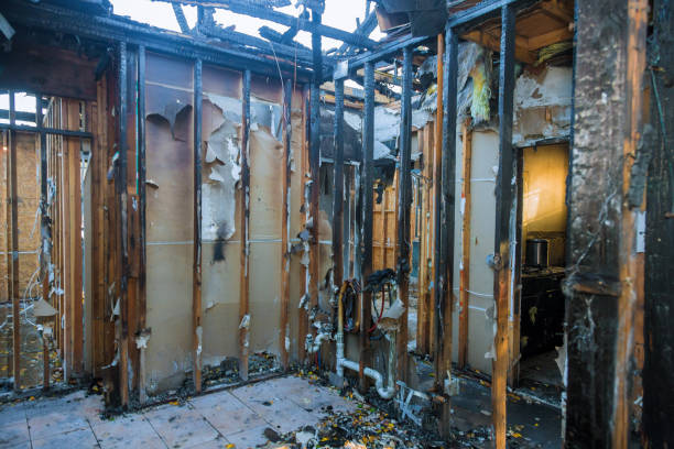 Professional Fire Damage Restoration technician working in Prairie du Sac, WI